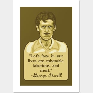 George Orwell Portrait and Quote Posters and Art